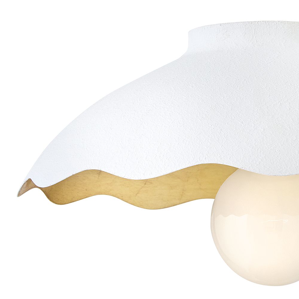 Image 3 Lark Darla Interior Medium Flush Mount 5" Textured Plaster more views