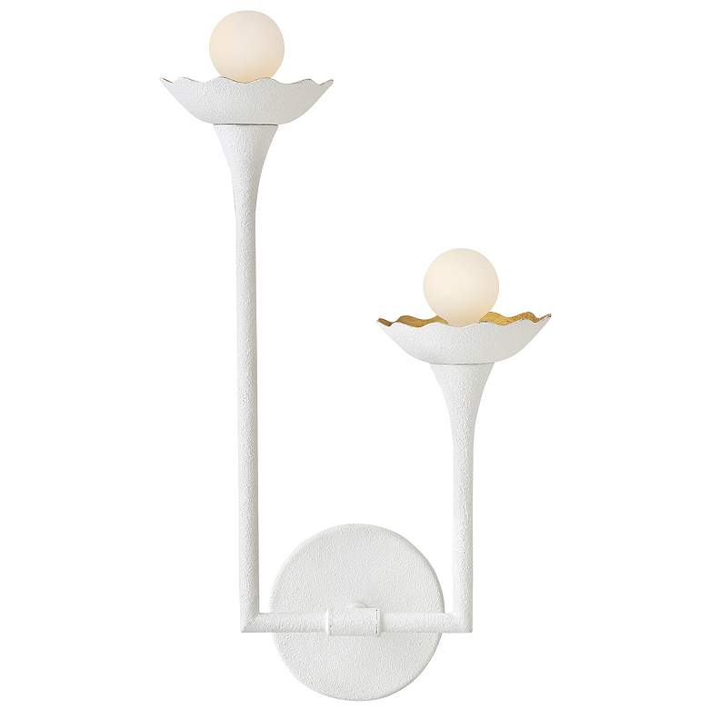 Image 1 Lark Darla Interior Medium Two Light Sconce 10" Textured Plaster
