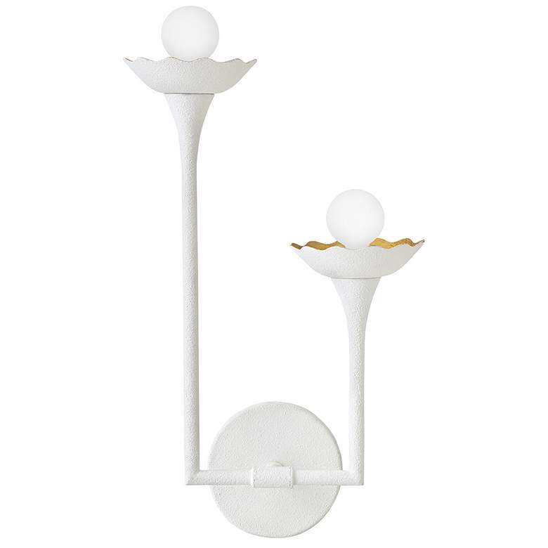 Image 2 Lark Darla Interior Medium Two Light Sconce 10" Textured Plaster more views