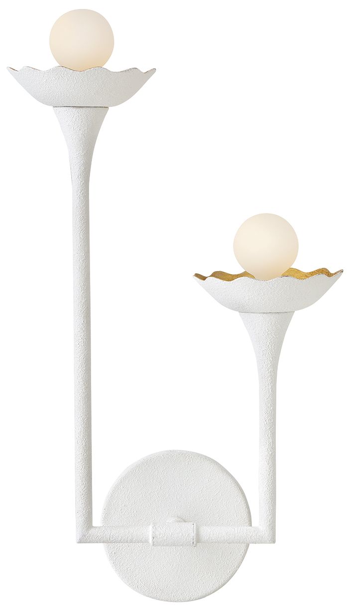 Lark Darla Interior Medium Two Light Sconce 16.75" Textured Plaster