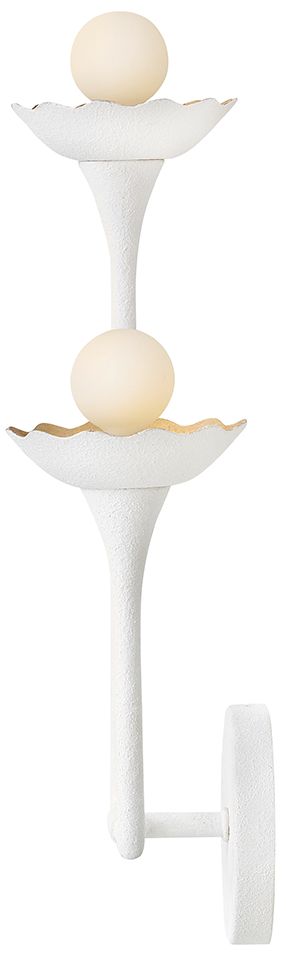 Image 5 Lark Darla Interior Medium Two Light Sconce 16.75" Textured Plaster more views