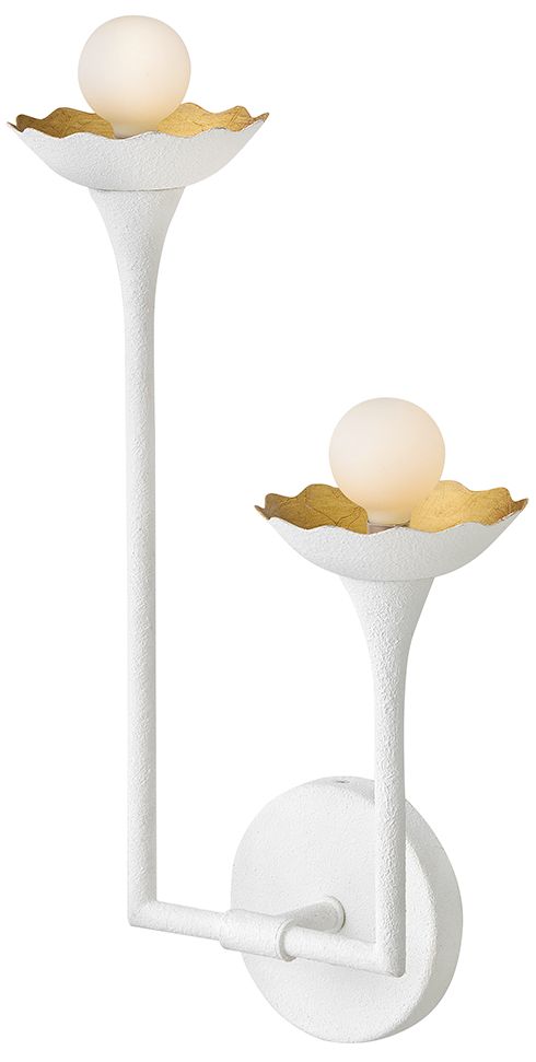 Image 6 Lark Darla Interior Medium Two Light Sconce 16.75" Textured Plaster more views