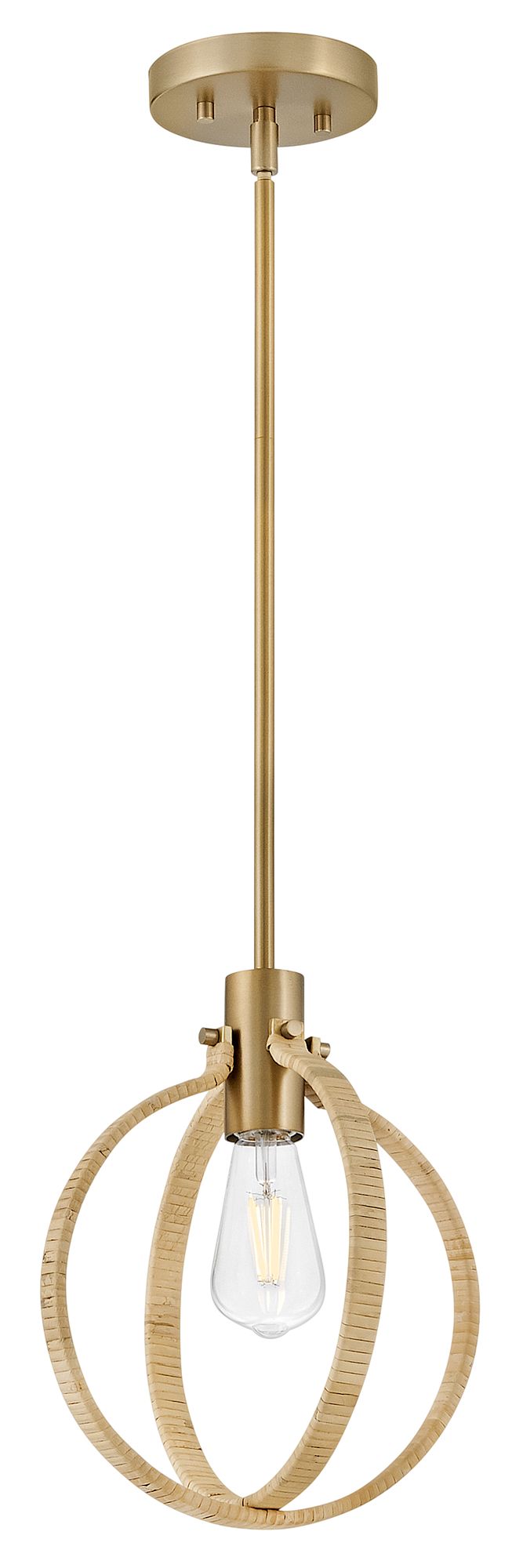 Image 3 Lark Fallon Medium Pendant Chandelier 10" Lacquered Brass more views