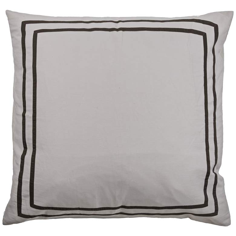 Image 1 Lark Flanged Gray Euro Pillow Sham