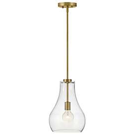 William 5 1/2" Wide Satin Brass Steel Mini Pendant