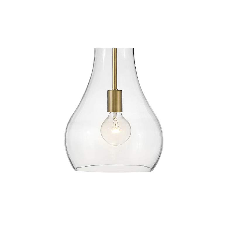 Image 2 Lark Frankie 10"W Lacquered Brass Clear Glass Mini Pendant more views