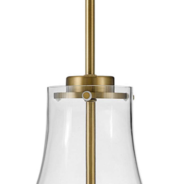 Image 4 Lark Frankie 10"W Lacquered Brass Clear Glass Mini Pendant more views