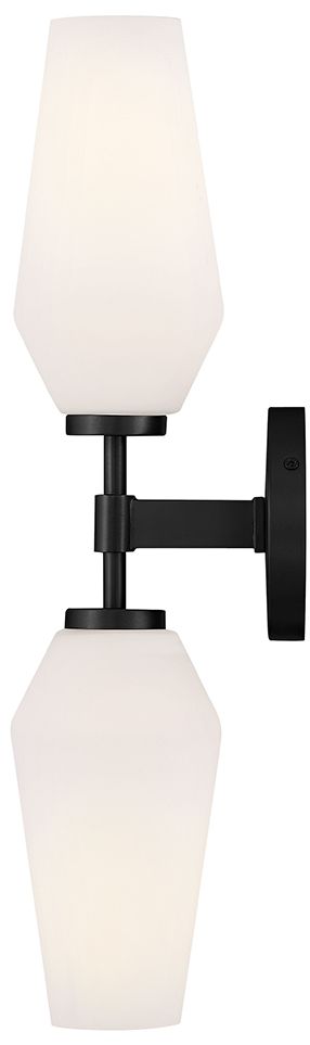 Image 5 Lark Gio Large Two Light Sconce 21" Black more views