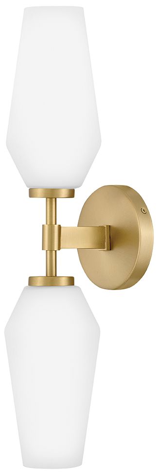 Image 2 Lark Gio Large Two Light Sconce 21" Lacquered Brass more views