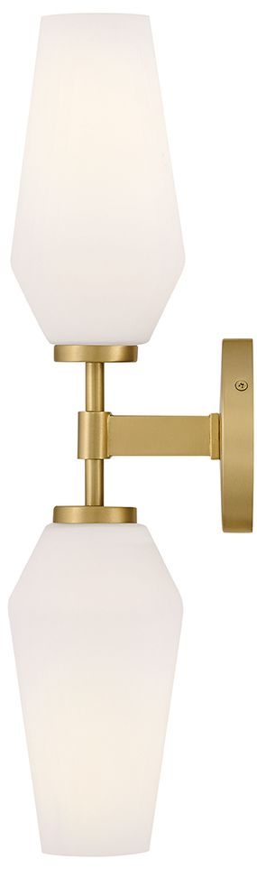 Image 5 Lark Gio Large Two Light Sconce 21" Lacquered Brass more views