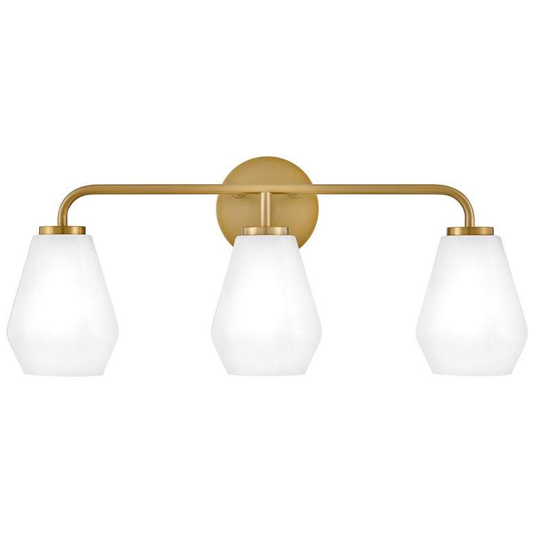 Image 1 LARK GIO Medium Three Light Vanity Lacquered Brass