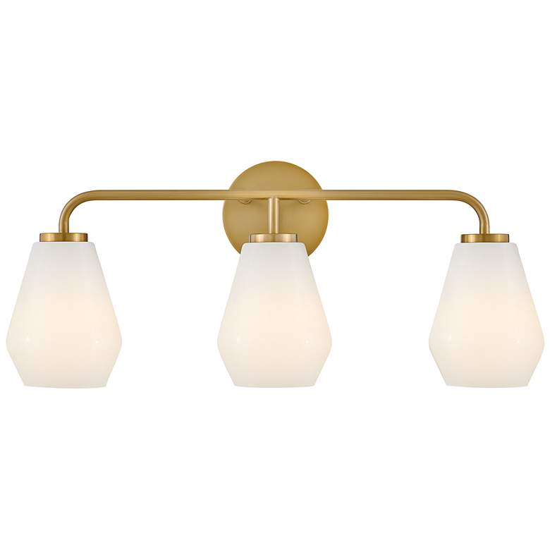 Image 2 LARK GIO Medium Three Light Vanity Lacquered Brass more views