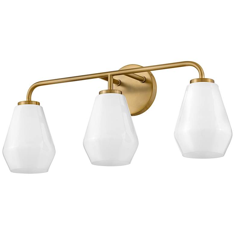 Image 4 LARK GIO Medium Three Light Vanity Lacquered Brass more views
