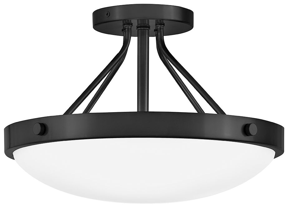 Image 2 Lark Gus Medium Semi Flush Mount 14.5" Black more views