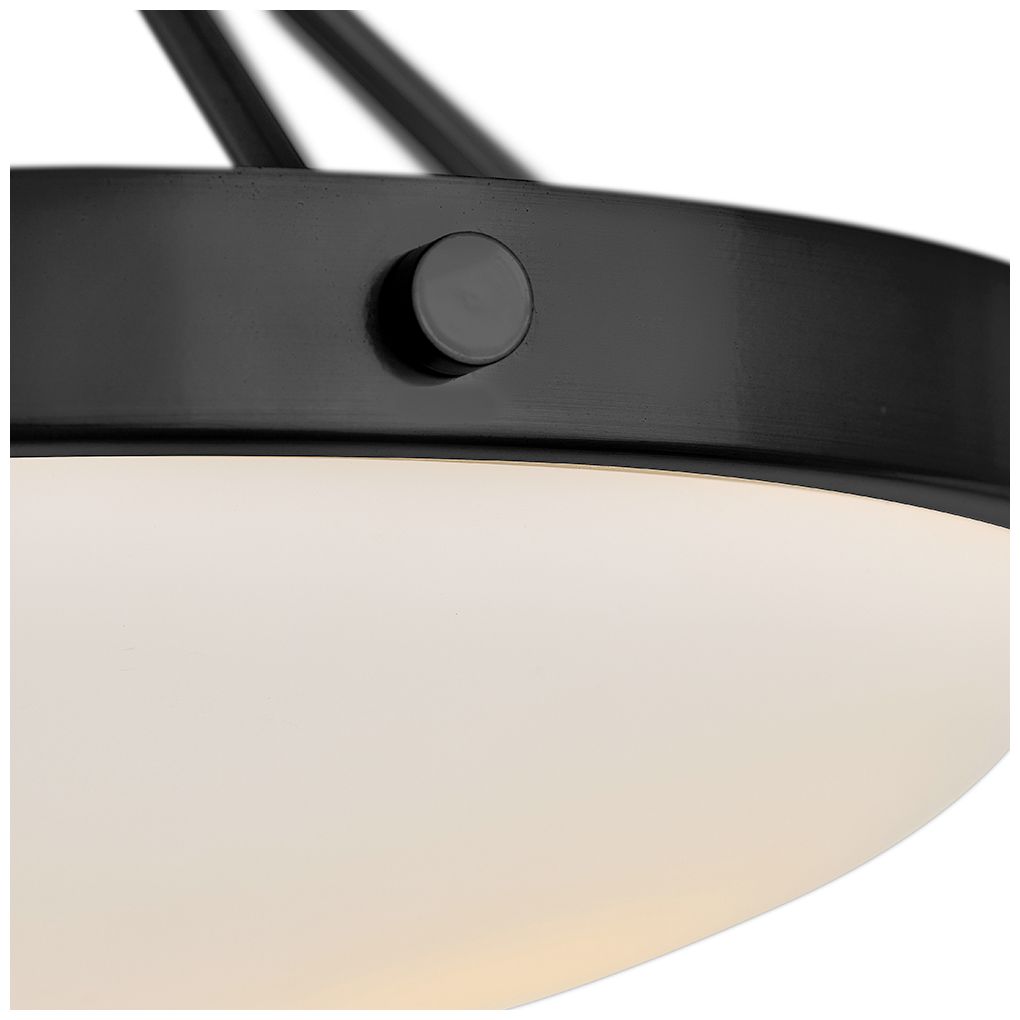 Image 3 Lark Gus Medium Semi Flush Mount 14.5" Black more views