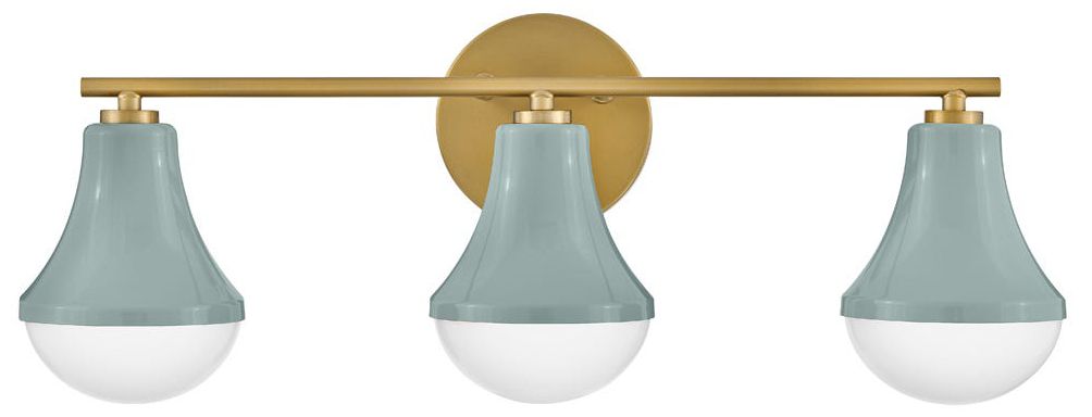 Lark Haddie Bath Medium Three Light Vanity 24" Seafoam