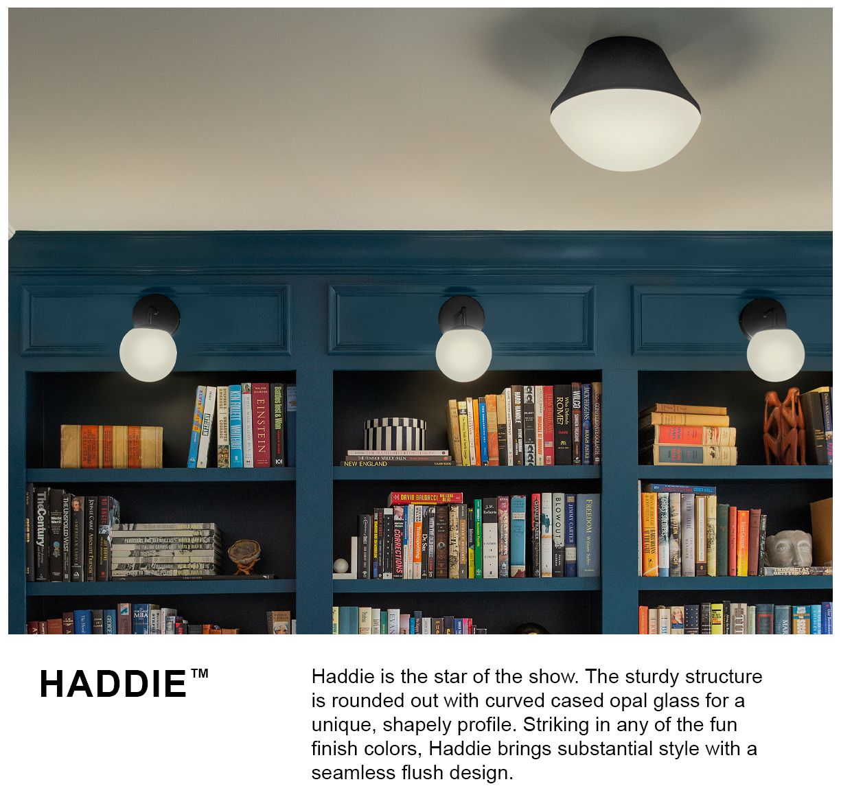 Image 6 Lark Haddie Interior Small Flush Mount 11" Lacquered Brass more views