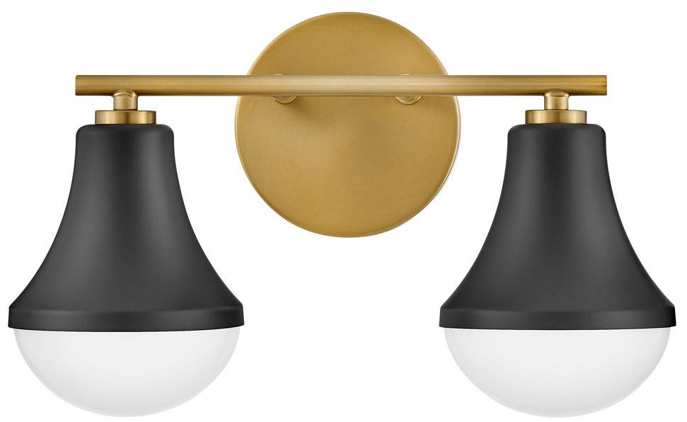 Lark Haddie Small Two Light Vanity 14.5" Black