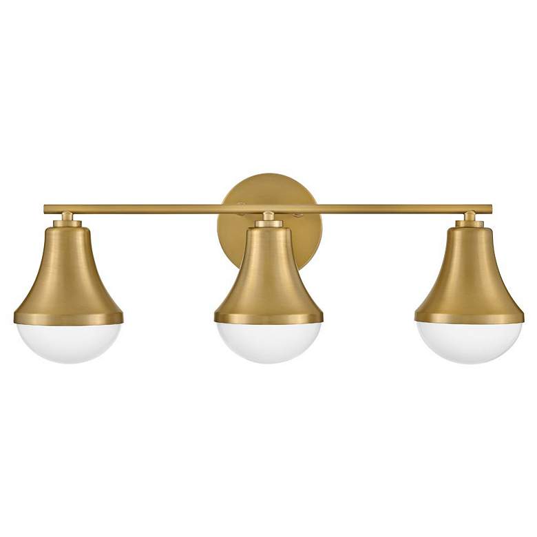 Image 1 LARK HADDIE Three Light Vanity Lacquered Brass