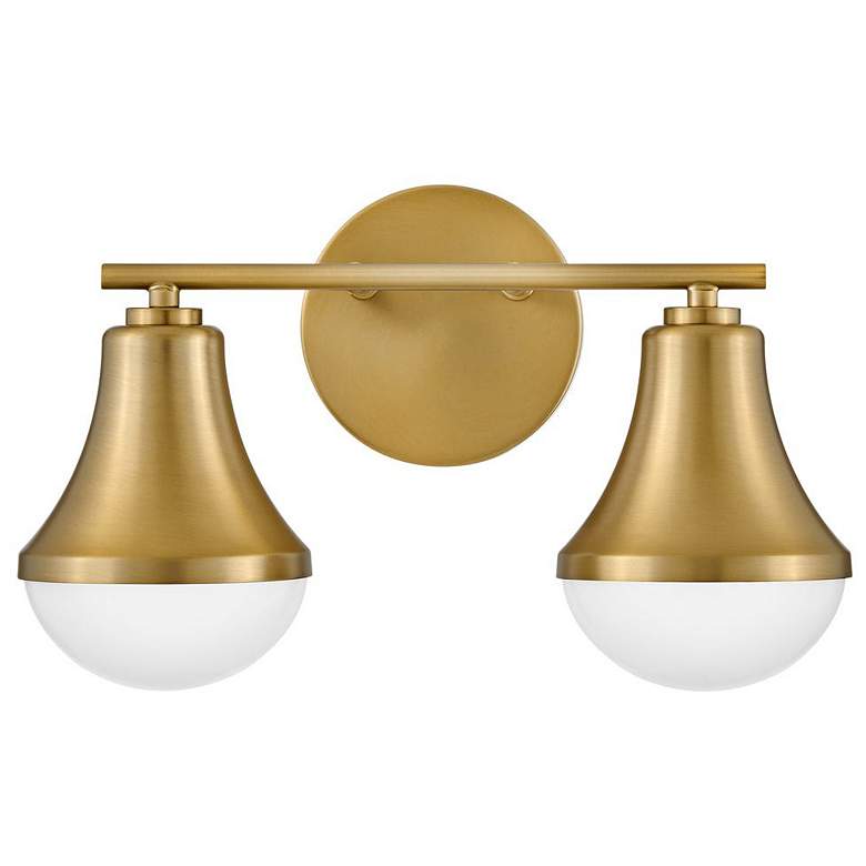 Image 1 LARK HADDIE Two Light Vanity Lacquered Brass
