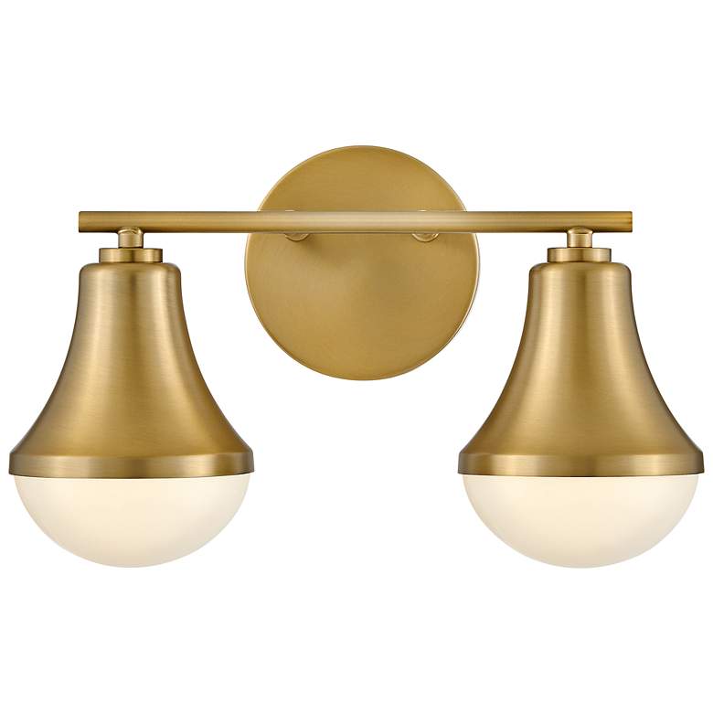 Image 2 LARK HADDIE Two Light Vanity Lacquered Brass more views