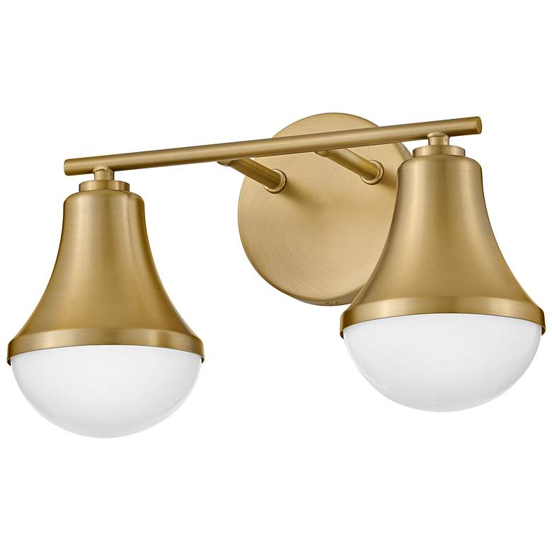 Image 4 LARK HADDIE Two Light Vanity Lacquered Brass more views