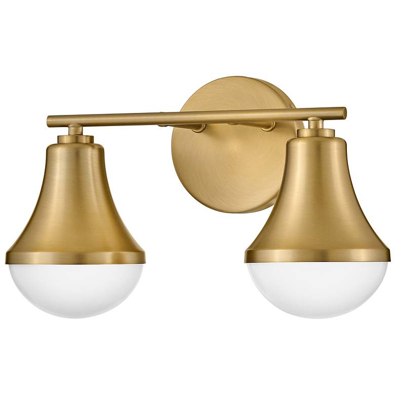 Image 5 LARK HADDIE Two Light Vanity Lacquered Brass more views