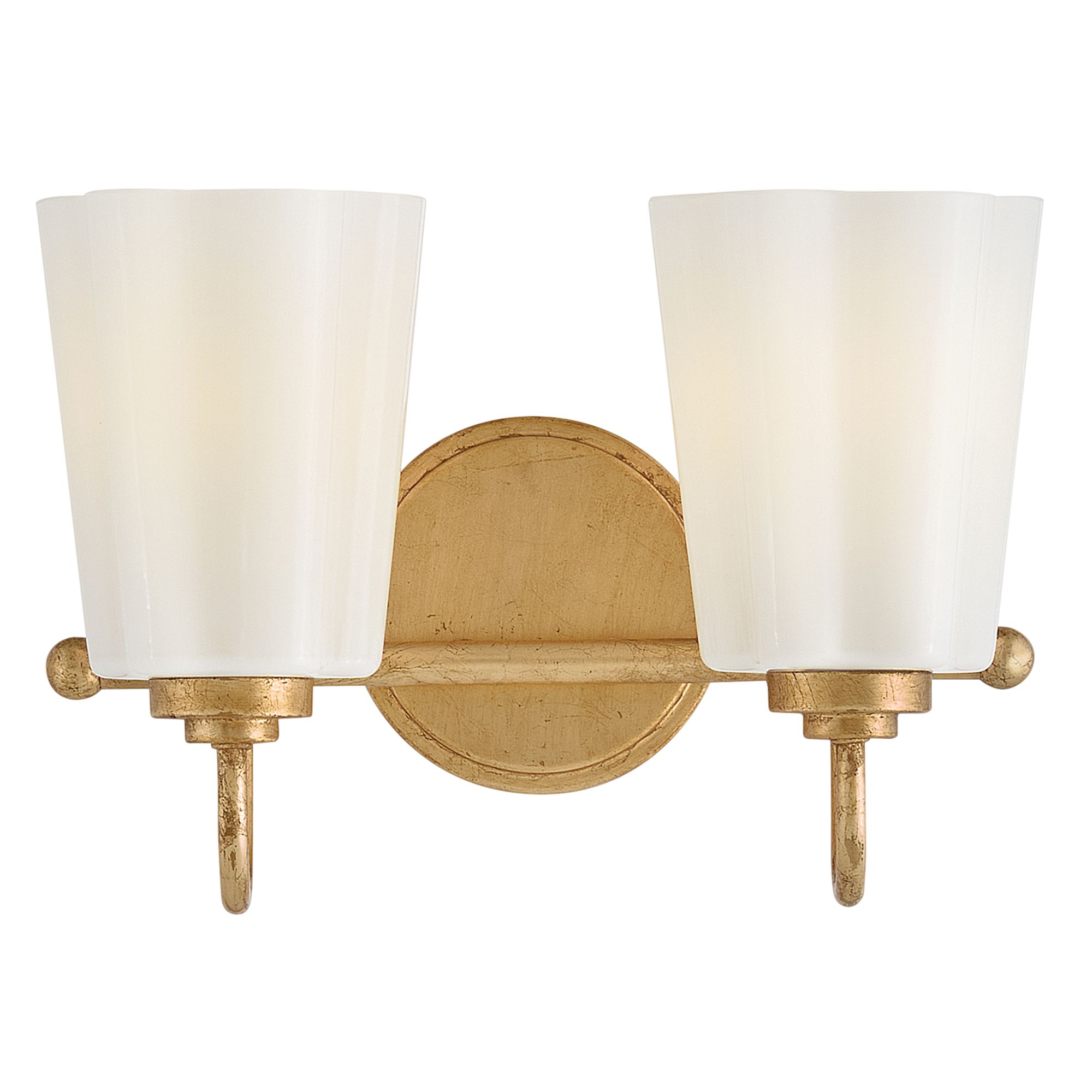 Image 7 Lark Honey Bath Small Two Light Vanity 13.25" Distressed Brass more views