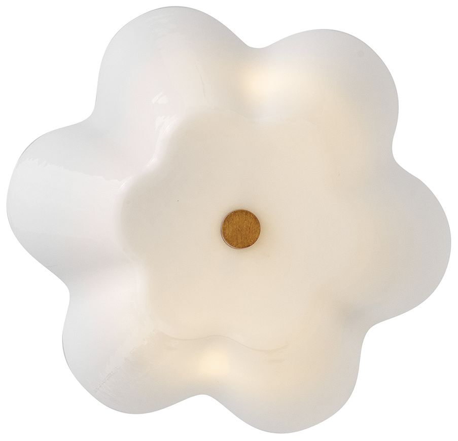 Image 4 Lark Honey Medium Semi Flush Mount 15" Distressed Brass more views