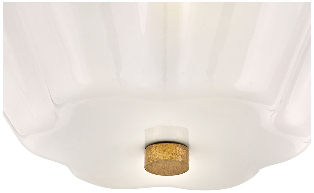 Image 3 Lark Honey Medium Semi Flush Mount 15" Distressed Brass more views