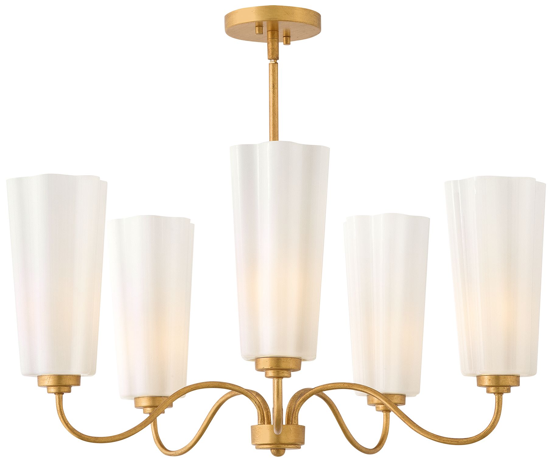 Lark Honey Medium Single Tier Pendant 28" Distressed Brass