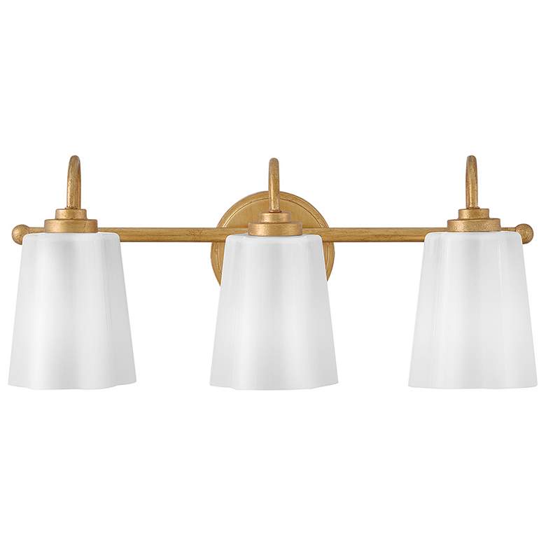 Image 1 Lark Honey Medium Three Light Vanity Distressed Brass