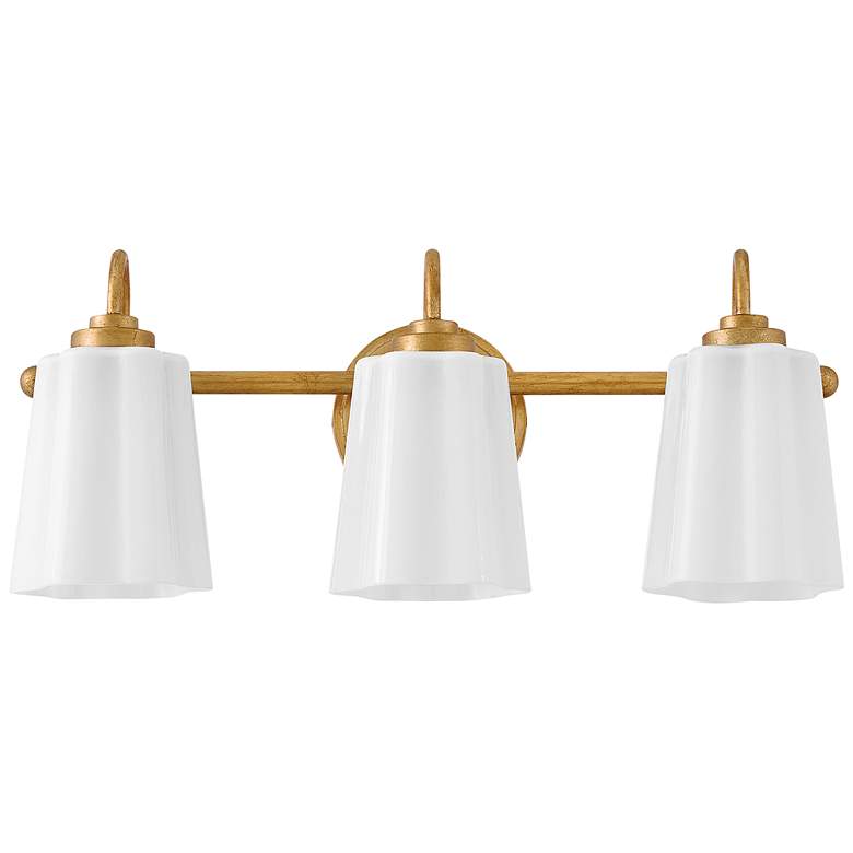 Image 3 Lark Honey Medium Three Light Vanity Distressed Brass more views