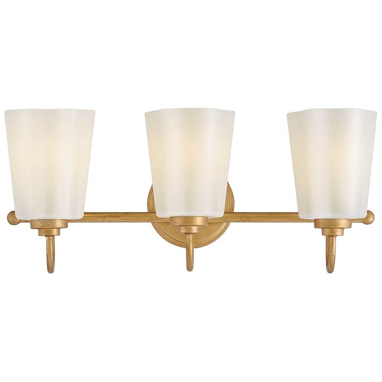 Image 7 Lark Honey Medium Three Light Vanity Distressed Brass more views