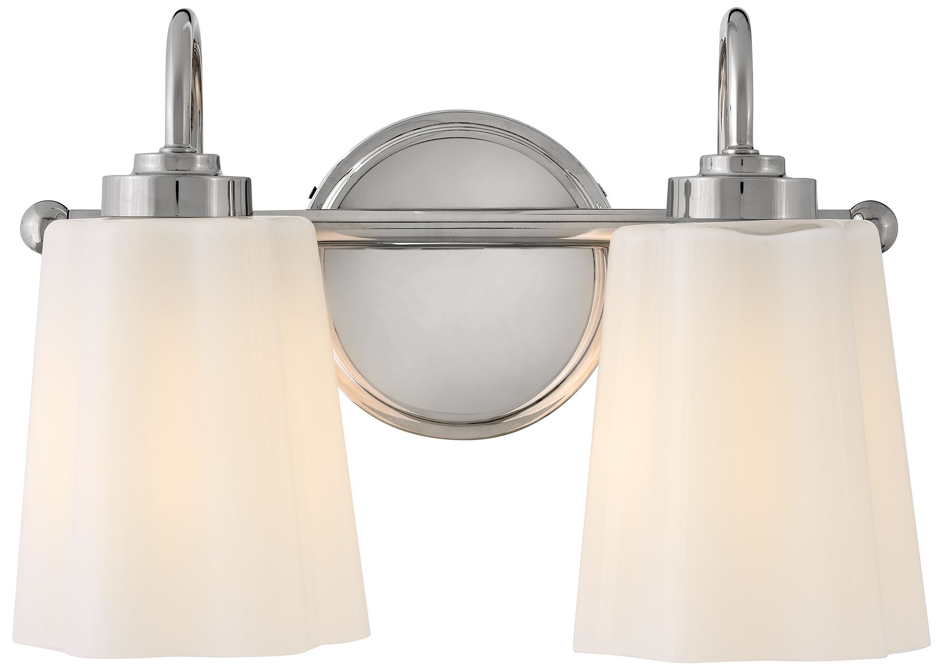 Lark Honey Small Two Light Vanity 13.25" Polished Nickel