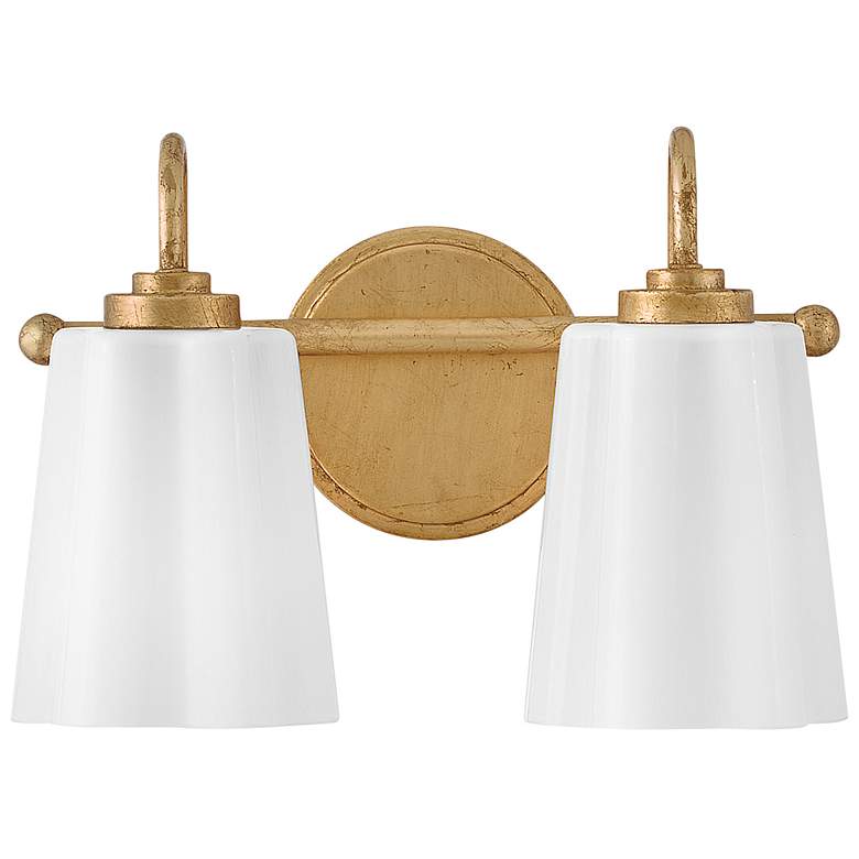 Image 2 Lark Honey Small Two Light Vanity Distressed Brass more views