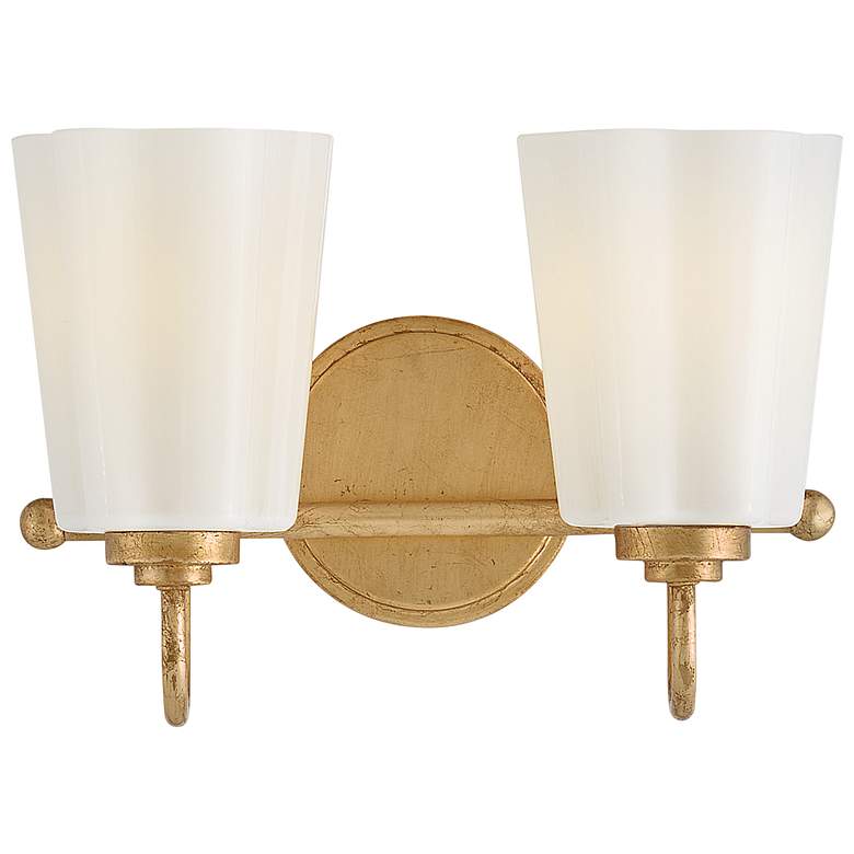 Image 7 Lark Honey Small Two Light Vanity Distressed Brass more views