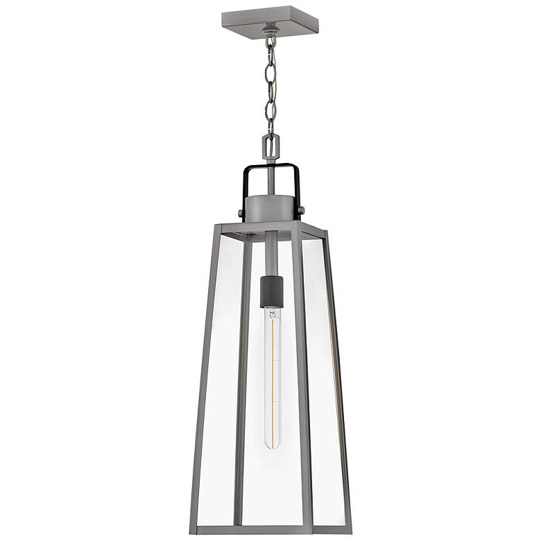 Image 2 Lark Hugh Large Hanging Lantern Antique Brushed Aluminum more views