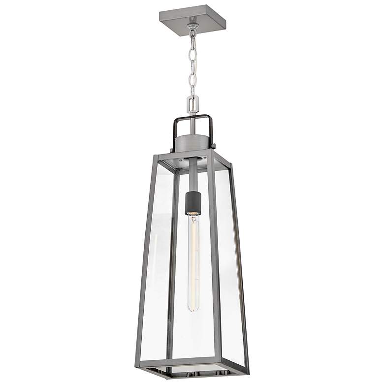 Image 3 Lark Hugh Large Hanging Lantern Antique Brushed Aluminum more views