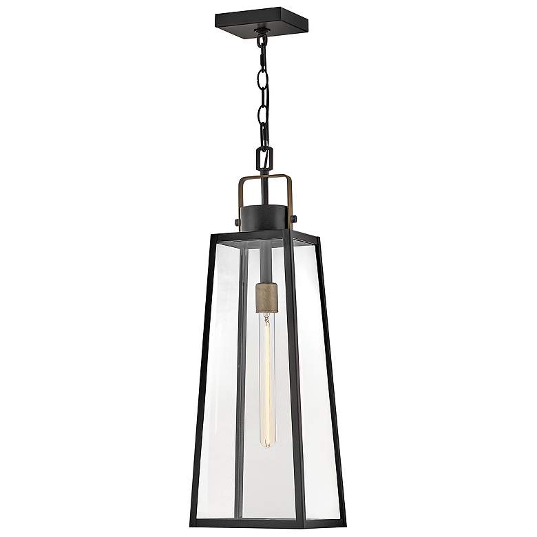 Image 1 Lark Hugh Large Hanging Lantern Black