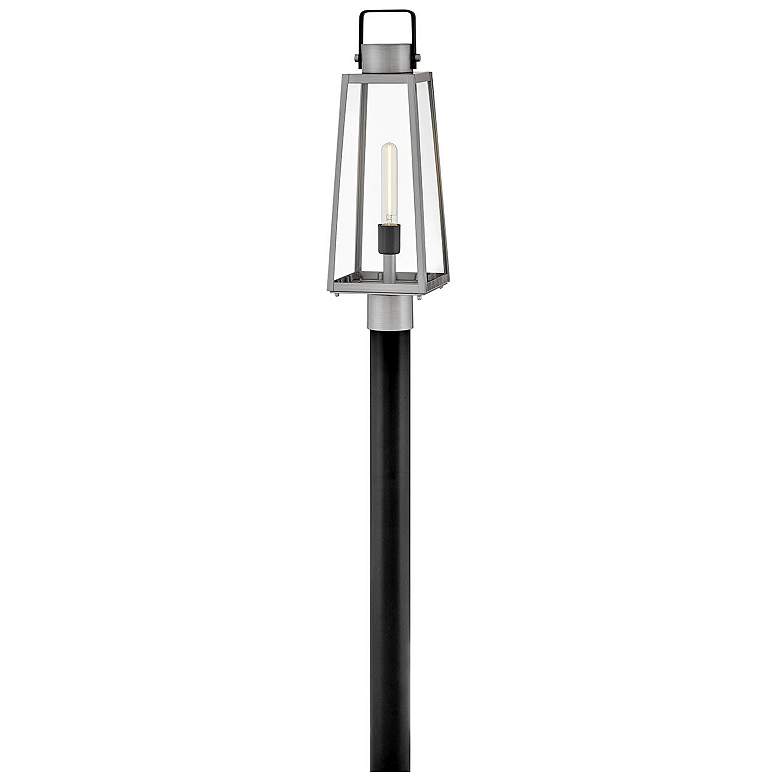 Image 1 Lark Hugh Large Post Mount Lantern Antique Brushed Aluminum