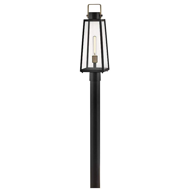 Image 1 Lark Hugh Large Post Mount Lantern Black