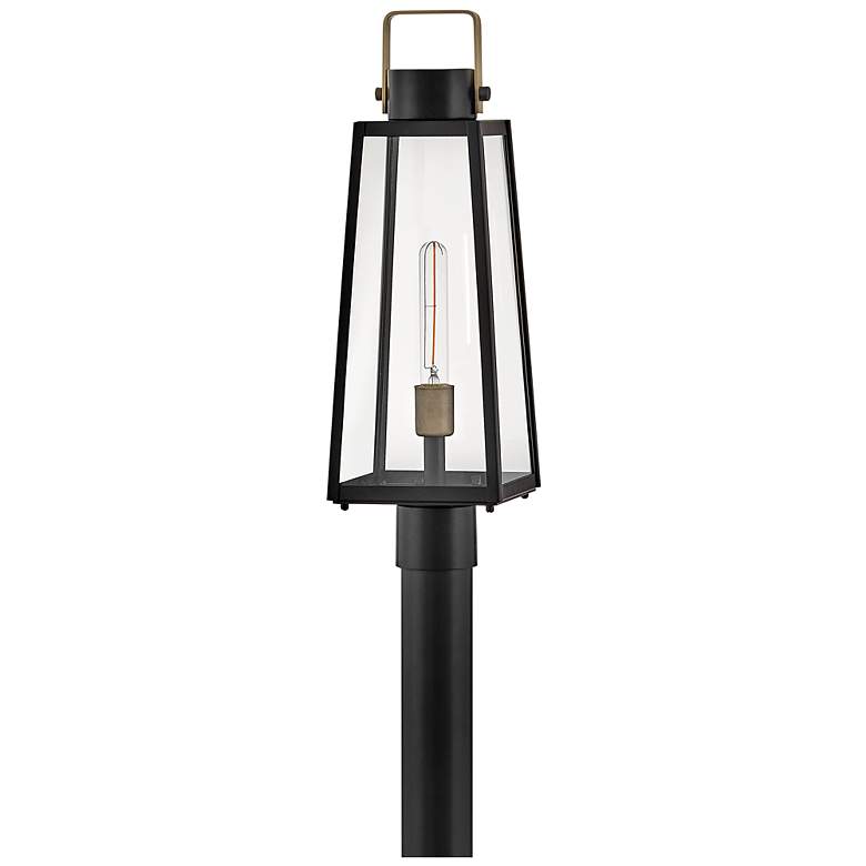 Image 2 Lark Hugh Large Post Mount Lantern Black more views