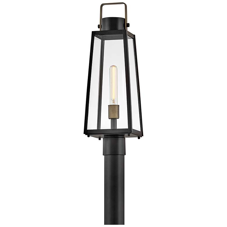 Image 3 Lark Hugh Large Post Mount Lantern Black more views