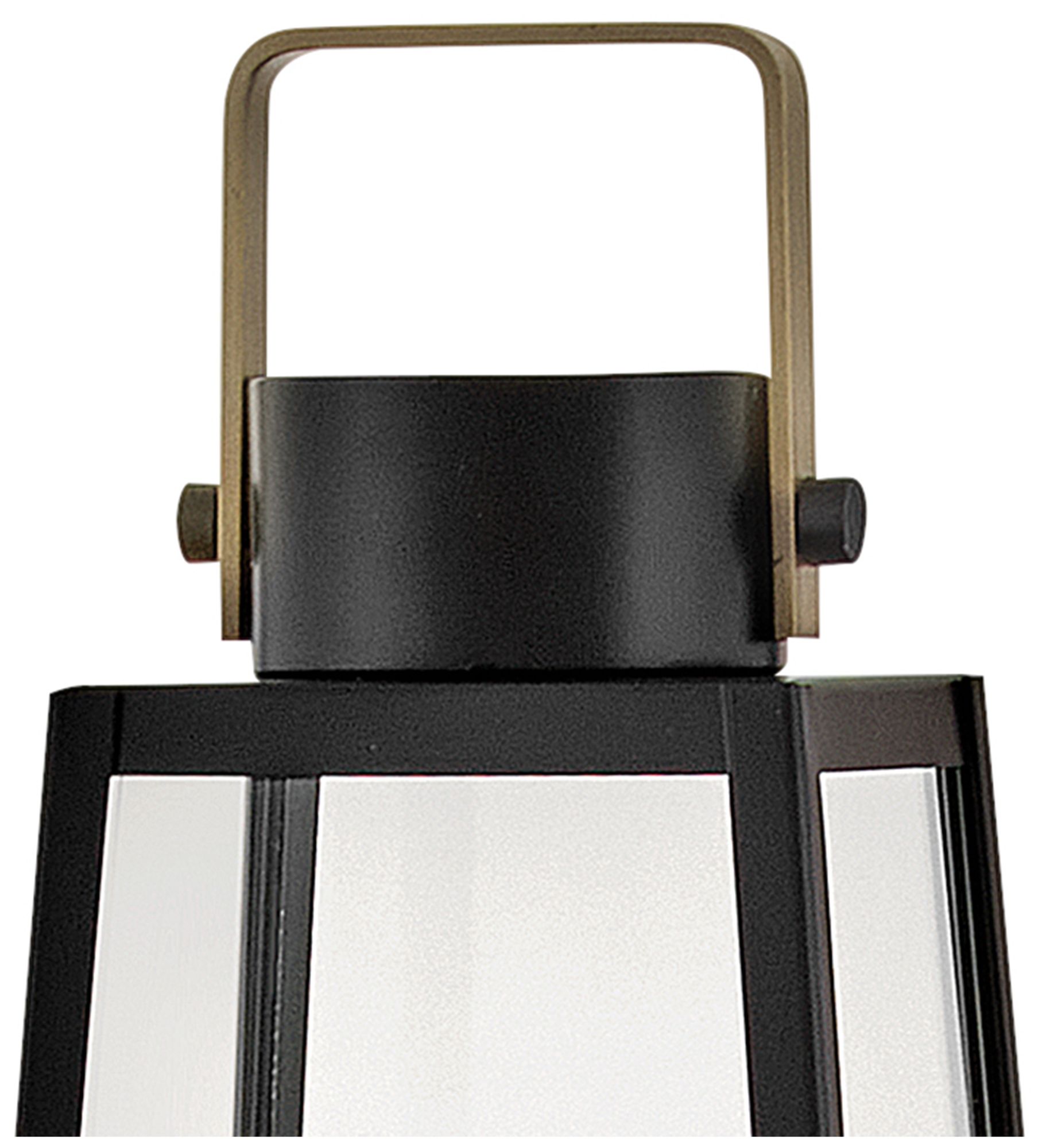 Lark Hugh Large Post Mount Lantern Black