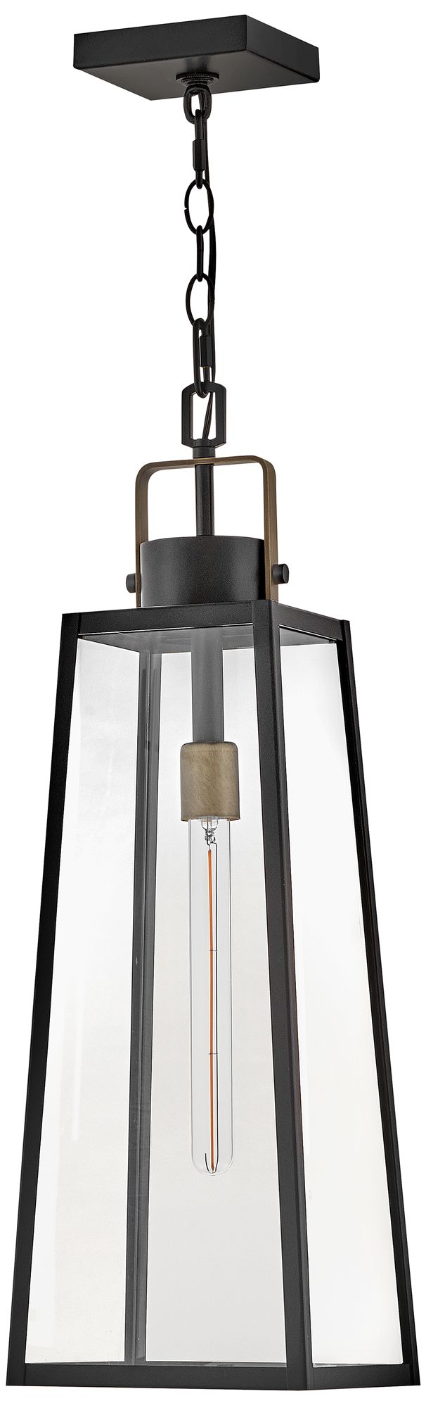 Image 2 Lark Hugh Outdoor Large Hanging Lantern 27.25" Black more views