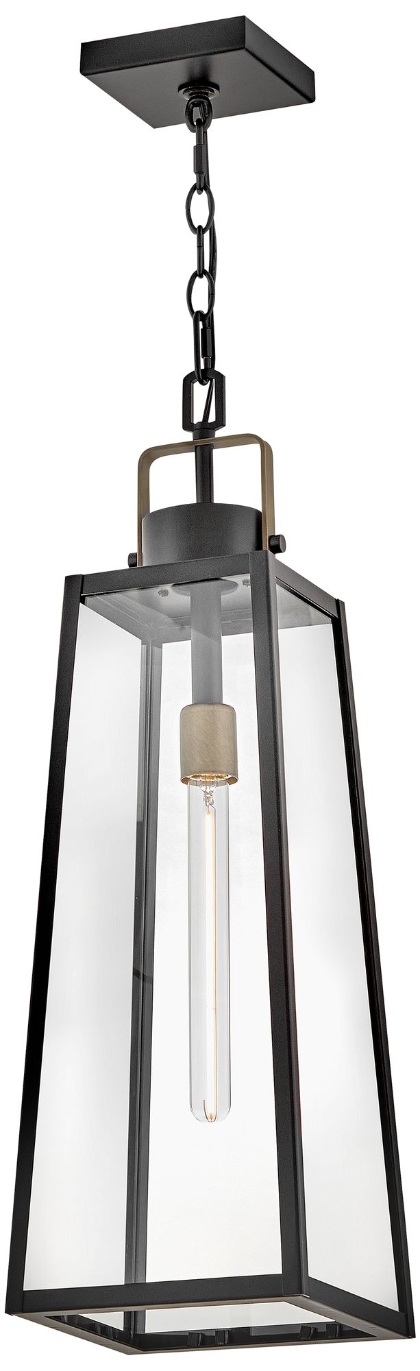 Image 3 Lark Hugh Outdoor Large Hanging Lantern 27.25" Black more views