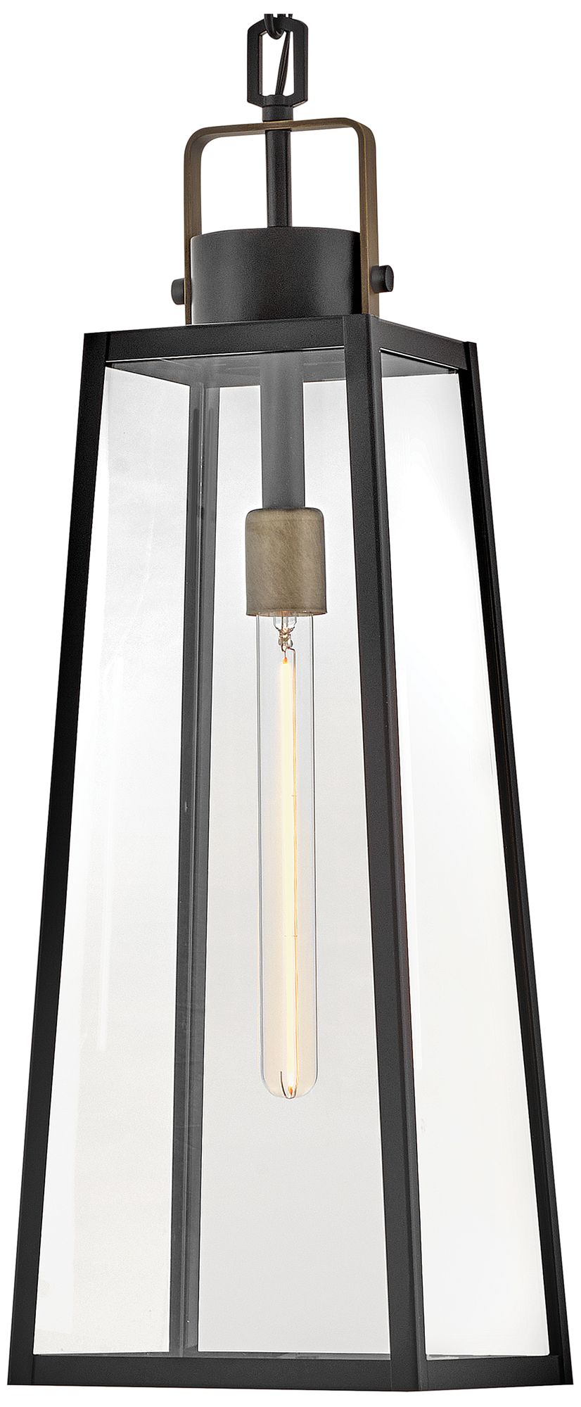 Image 6 Lark Hugh Outdoor Large Hanging Lantern 27.25" Black more views