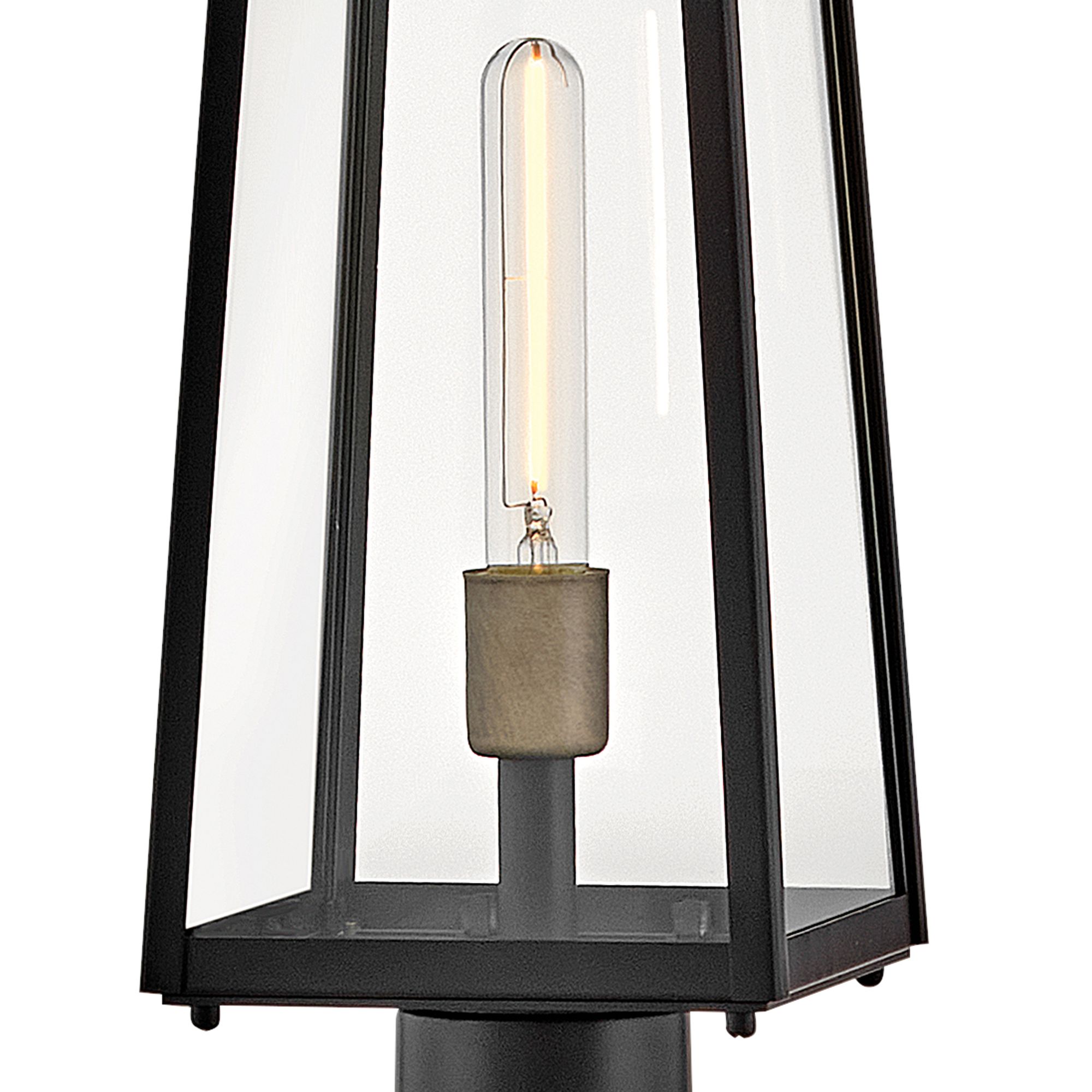 Image 7 Lark Hugh Outdoor Large Post Mount Lantern 22" Black more views