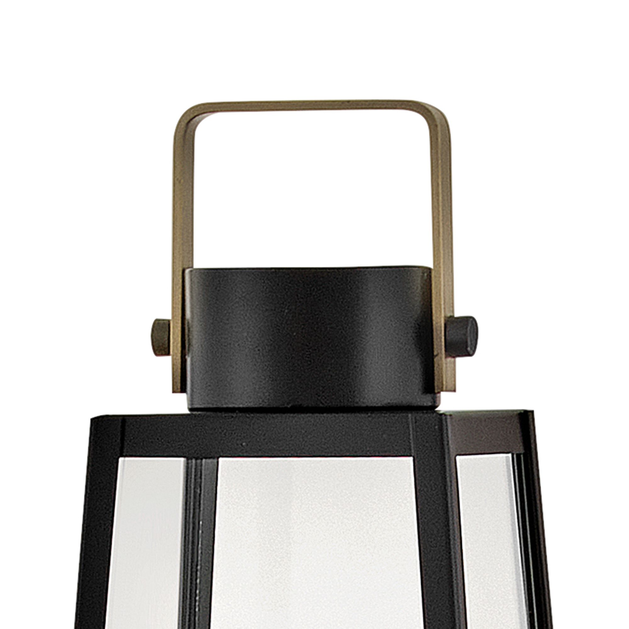 Lark Hugh Outdoor Large Post Mount Lantern 22" Black